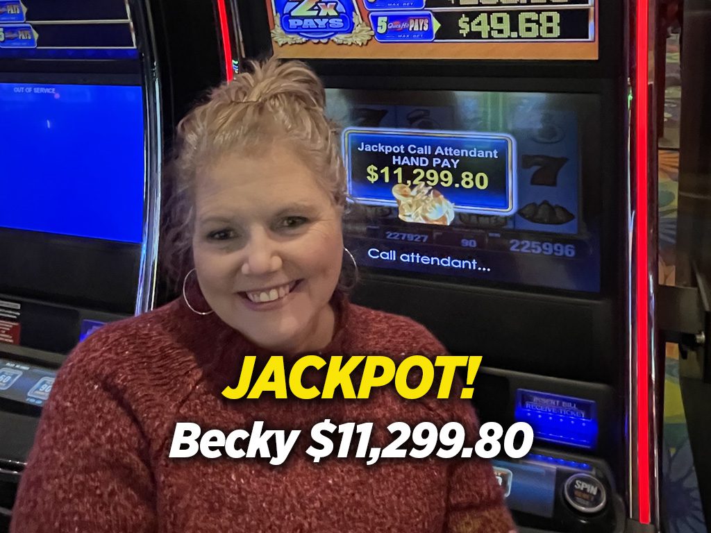 Jackpot winner becky st, st, st, st, st, st, .